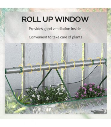 Steel Clear 185cm x 95cm x 92cm Raised Garden Bed Planter Box Kit Greenhouse