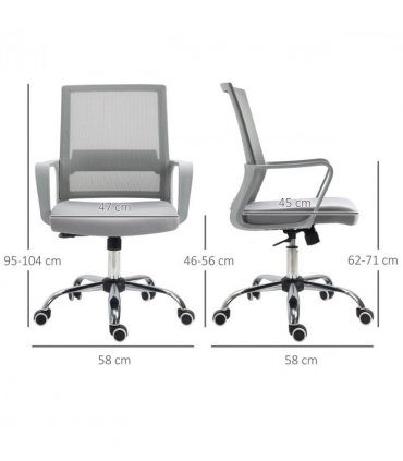 Mesh Ergonomic Office Chair Adjustable Height Mesh Chair with Swivel Wheels