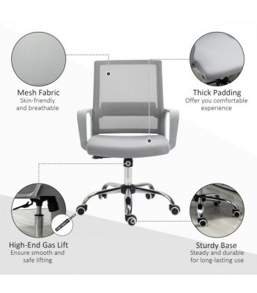 Mesh Ergonomic Office Chair Adjustable Height Mesh Chair with Swivel Wheels