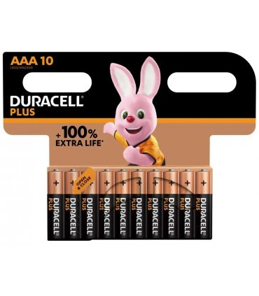 Duracell Plus MN2400+ AAA Alkaline Batteries 10 Per Card- Box of 12