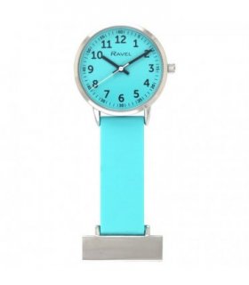 Ravel Aqua Silicone Nurses Fob Watch R1107.6