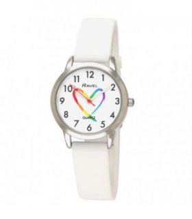 Ravel Girls & Boys Sports Pride Matters White Silicone Watch R1812.4S