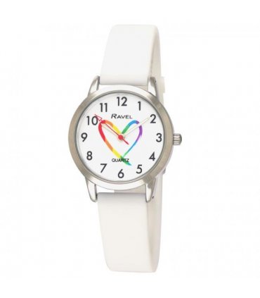 Ravel Girls & Boys Sports Pride Matters White Silicone Watch R1812.4S