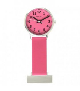 Ravel Pink Silicone Nurses Fob Watch R1107.5