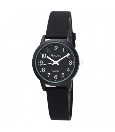 Ravel Girls & Boys Sports Black Silicone Watch R1813.3