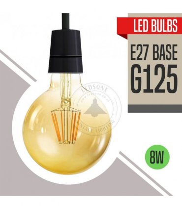 LED Dimmable Bulb 10 Pack E27 Vintage Amber Glass Warm white 2700K 8W 800lm