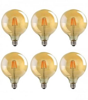 5 Pack E27 LED Edison Dimmable Vintage Amber Glass Warm white 2700K Light Bulb