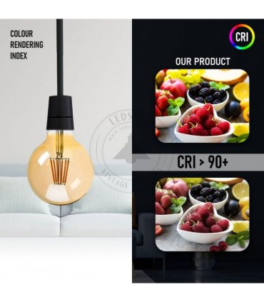 LED Dimmable Bulb 5 Pack E27 Vintage Amber Glass Warm White 2700K Light Bulbs