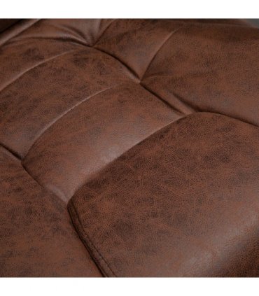 Vintage High Back Heated Massage Office Chair w/ 6 Vibration Points, Brown