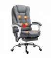 Vintage High Back Heated Massage Office Chair w/ 6 Vibration Points, Grey