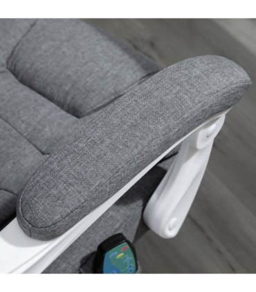 Vintage High Back Heated Massage Office Chair w/ 6 Vibration Points, Grey