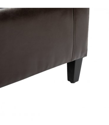 Deluxe PU Leather Storage Ottoman Bench Footrest Stool Large Storage Space