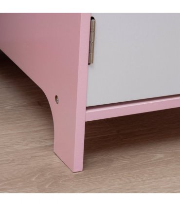 HOMCOM 2 PCs Childrens Table and Chair Set w/ Whiteboard Storage - Pink