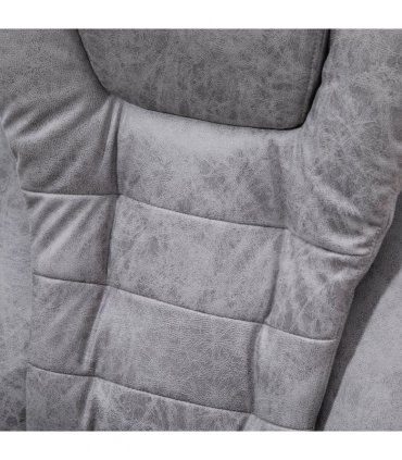 Vintage High Back Heated Massage Office Chair w/ 6 Vibration Points, Grey