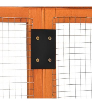 PawHut Chicken Run, Wooden Chicken Coop w/ Combinable Design - Orange