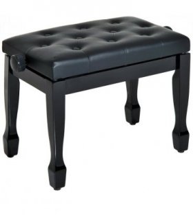 Classic Digital Keyboard Piano Bench Padded Seat Stool Solid Wooden