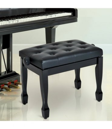 Classic Digital Keyboard Piano Bench Padded Seat Stool Solid Wooden