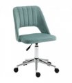 Swivel Office Chair Velvet Fabric Scallop Shape Computer Desk Chair Green