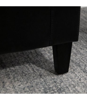 Deluxe PU Leather Storage Ottoman Bench Footrest Stool Large Storage Space