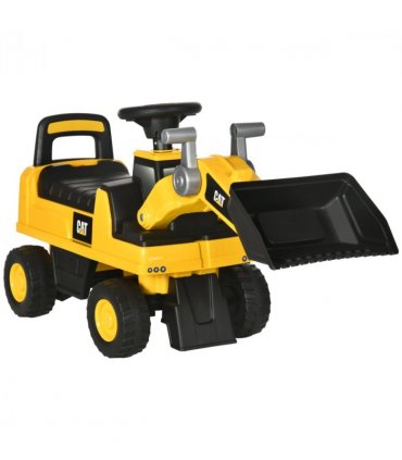 HOMCOM CAT Licensed Kids Construction Ride-On w/ Manual Shovel, for 1-3 Years