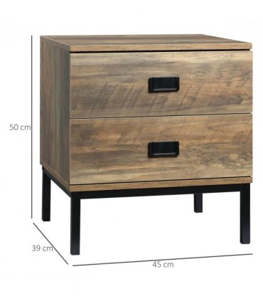 End Table Metal Frame Bed Side Table Storage Drawer Bedroom Living Room Coffee