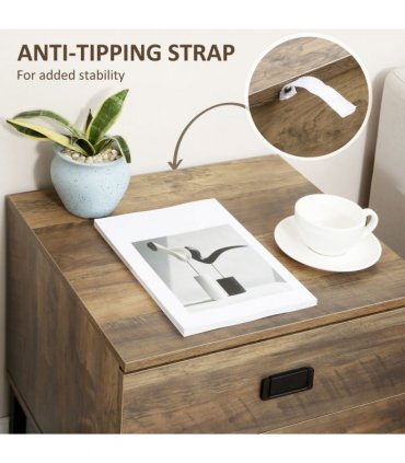 End Table Metal Frame Bed Side Table Storage Drawer Bedroom Living Room Coffee