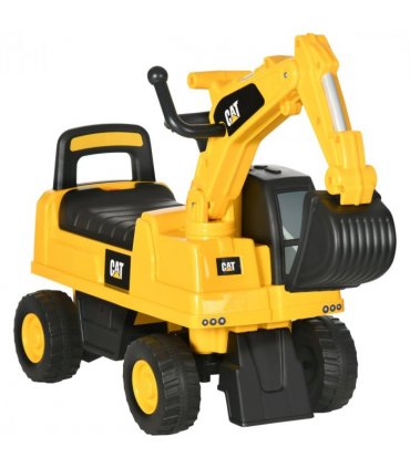 HOMCOM CAT Licensed Kids Construction Ride-On Digger w/ Shovel, for 1-3 Years