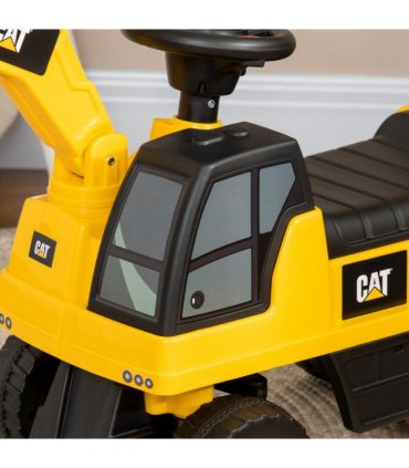 HOMCOM CAT Licensed Kids Construction Ride-On Digger w/ Shovel, for 1-3 Years