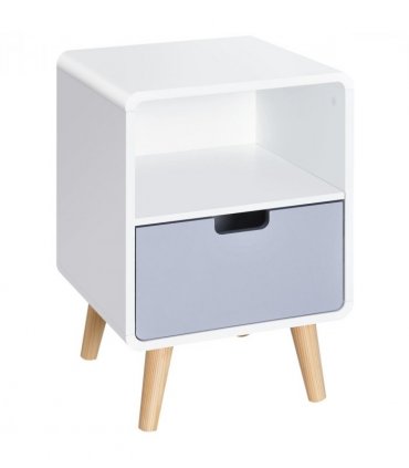 Scandinavian Nordic Style Bedside Table End Nightstand Lamp Desk With Drawer