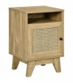 Nightstand 39cmx35cmx60cm Natural wood Particle board and MDF Rattan Element