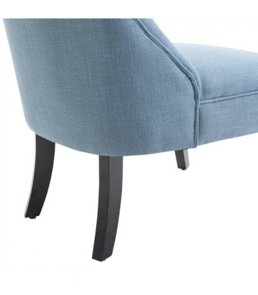 Fabric Single Sofa Dining Chair Upholstered W/ Pillow Solid Wood Leg Living Room