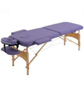 Portable Massage Bed Folding Spa Beauty Massage Table with 2 Sections Purple