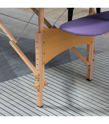 Portable Massage Bed Folding Spa Beauty Massage Table with 2 Sections Purple