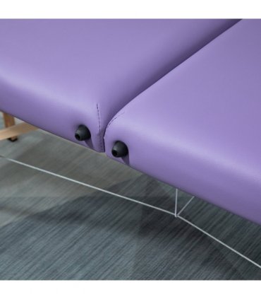 Portable Massage Bed Folding Spa Beauty Massage Table with 2 Sections Purple