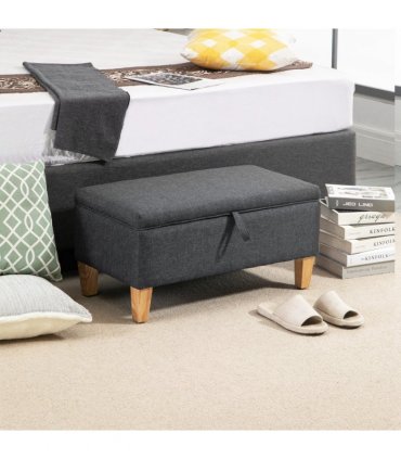 Linen Storage Ottoman Footstool for Toy Box, Bed End, Shoe Bench, Seating