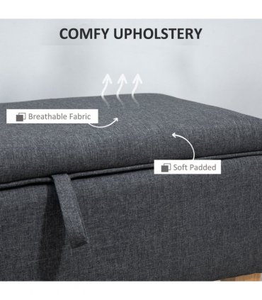 Linen Storage Ottoman Footstool for Toy Box, Bed End, Shoe Bench, Seating