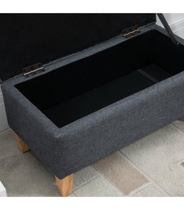 Linen Storage Ottoman Footstool for Toy Box, Bed End, Shoe Bench, Seating