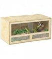 PawHut Reptile Terrarium w/ Transparent Sliding Doors, Breathable Mesh