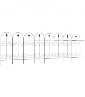 8PCs Garden Fencing Panels 44in x 12.5ft Flower Bed Border Edging Animal Barrier
