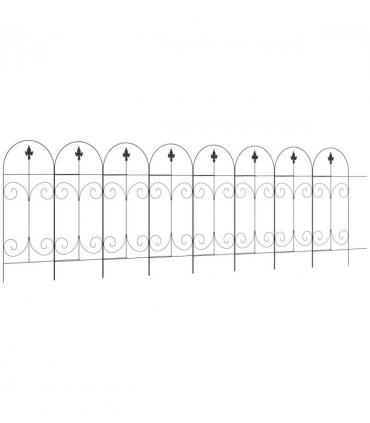 8PCs Garden Fencing Panels 44in x 12.5ft Flower Bed Border Edging Animal Barrier