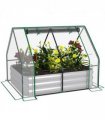 Steel Raised Garden Planter Box Kit Greenhouse Dual hick color steel plate