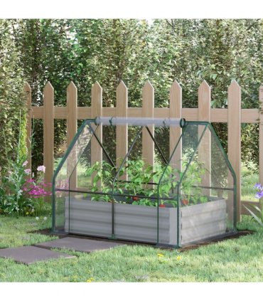 Steel Raised Garden Planter Box Kit Greenhouse Dual hick color steel plate