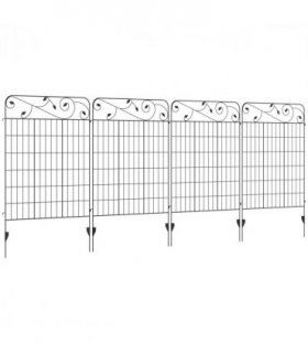 4PCs Garden Fencing Panels 43in x 11.5ft Flower Bed Border Edging Animal Barrier