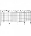 4PCs Garden Fencing Panels 43in x 11.5ft Flower Bed Border Edging Animal Barrier