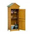 Wooden Garden Storage Shed Tool Cabinet w/ Two Lockable Door 191.5x79x49cm