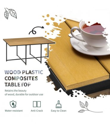 Dining Set, Rattan, Black, 165cmx110cmx75cm, 11-PC, 10-seater Table & Chair