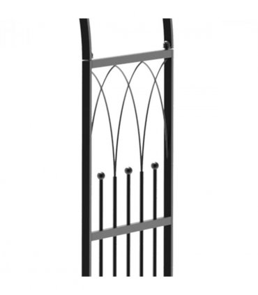 Garden Arch Bench Outdoor Patio Trellis Arbor for Climbing Plant Antique Black