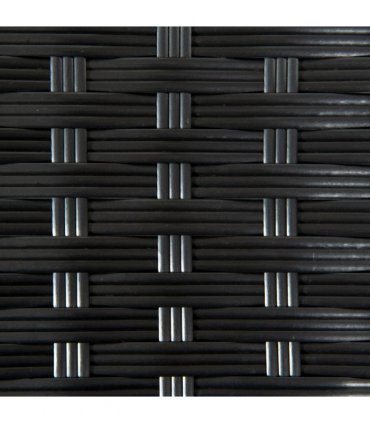 Outdoor Coffee Table PE  Black 50cmx50cmx47cm Rattan Side Table Patio Garden
