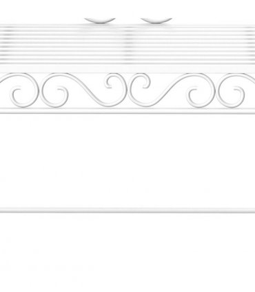 2 Seater Metal Bench Park Seating Outdoor Furniture Chair w/ Backrest White