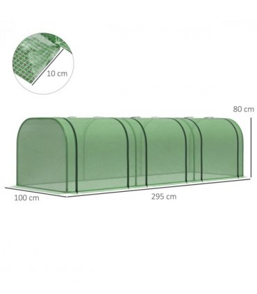 Tunnel Greenhouse Green Grow House Steel Frame Garden Backyard w/ Zipped Doors